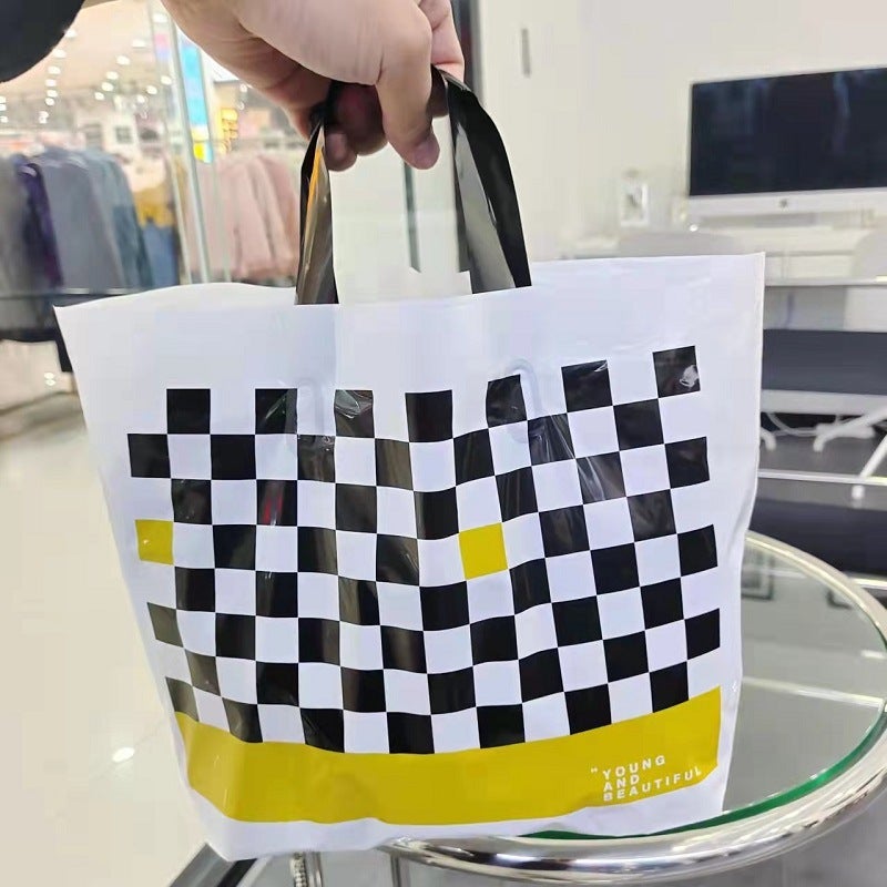 Cute Wool Bear New Plastic Portable Packaging Gift Clothing Shopping Bag Children'S Clothing Shoe Box Bag - Image 1